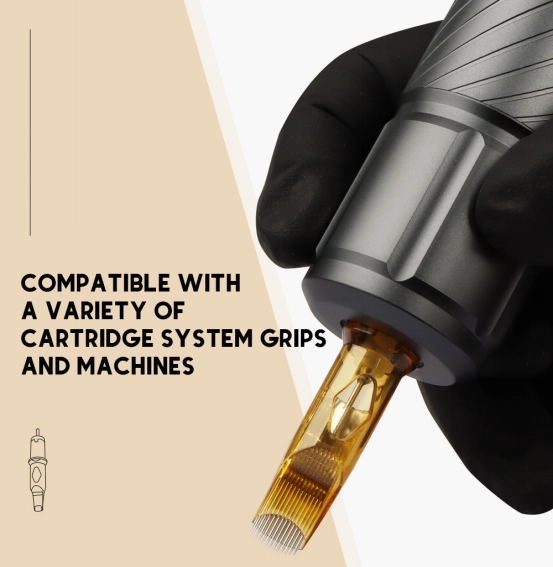gloved-hand-fitting-cartridge-into-tattoo-machine-grip